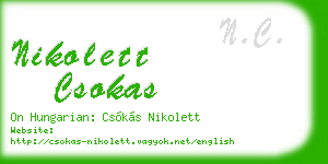 nikolett csokas business card